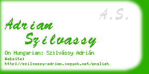 adrian szilvassy business card