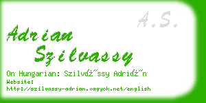 adrian szilvassy business card